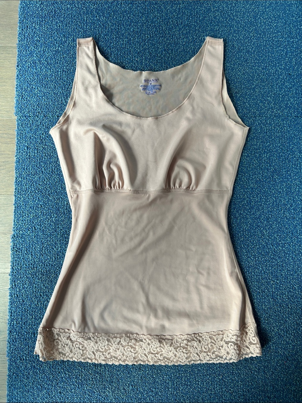 SPANX Nude Blush Lace-Hem Shaping Tank